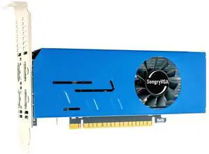 SongryVGA GTX 750 2GB GDDR5 4 HDMI Outputs Dual Slot PCI-E 3.0 Graphics Card for 4K HD,Multi-Monitor Setup,Stock Trading,Surveillance,and Projection