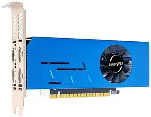 SongryVGA GT 730 2GB GDDR3 64-bit 4 HDMI Low Profile Graphics Card, Dual Slot,for Multi-Monitor,HTPC,Business PCs