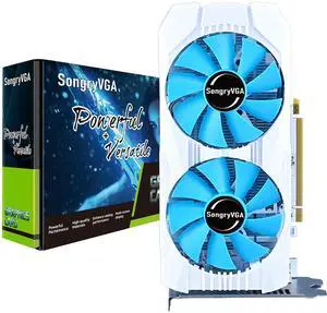SongryVGA RX 590 GME 8GB GDDR5 256-Bit Gaming Graphics Card,2304SP PCIe 3.0 x16 6-Pin Power Connector 1080p Ready with HDMI/DP/DVI Output Ports