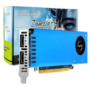 SongryVGA GTX 1050 4GB GDDR5 Low Profile Graphics Card,128-bit PCIe 3.0 x16,HDMIx2 HDCP 2.2 Support,Small Form Factor GPU for Gaming Office,Compatible with SFF PC