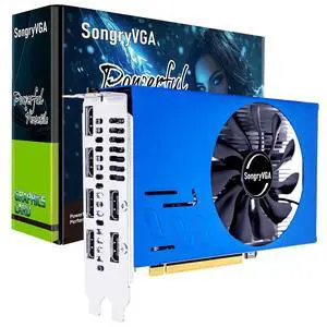 SongryVGA RX 580 8GB Graphics Card,GDDR5 6 HDMI 2.0 Outputs PCIe 3.0 x16 Interface 6 Monitors Video Card for Stock Trading,Multi-Screen Monitoring,Video Wall Display