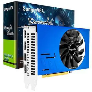 SongryVGA GTX 1050 Ti 4GB GDDR5 128-bit,4x HDMI,Multi-Monitor,Trading/Gaming/Digital Signage, Dual Slot