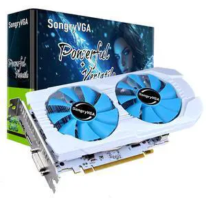 SongryVGA RX 580 8GB GDDR5 256-Bit Gaming Graphics Card,2048SP PCIe 3.0 x16 6-Pin Power Connector 1080p Ready with HDMI/DP/DVI Output Ports