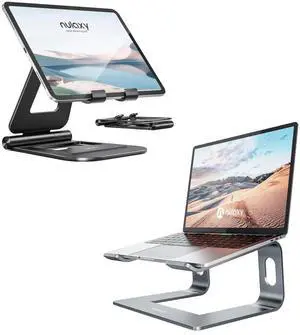 Nulaxy A5 Aluminum Dual Foldable iPad Stand C3 Laptop Stand
