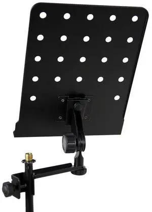 Gearlux Attachable Music Stand Arm with Plate Width of 9.4 Inches and Height of 12.4 Inches; Attaches to Microphone Stands; Holds Tablets, Phones, Sheet Music