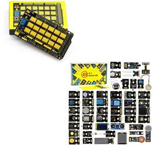 KEYESTUDIO 48 Sensors Modules Starter Kit + MEGA Sensor Shield for Arduino