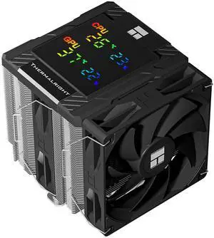 Thermalright Peerless Assassin 120 Digital Black CPU Cooler Air with 6X6mm Heatpipes, Magnetic Display Board Top Cover,Heatsink CPU Cooler, for AM4/AM5 and Intel lga1700/1851/1150/1151/1200
