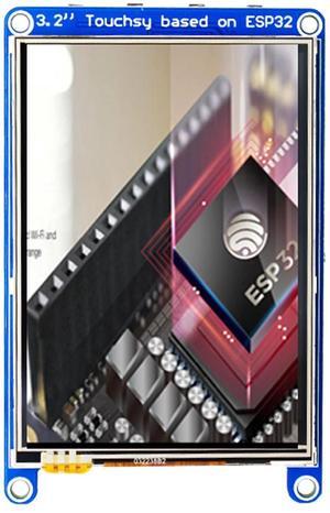 Touchsy 3.2inch LCD Display based on ESP-32 MCU, 3.2" SPI Interface ESP32 Touch Screen Display with Integrated Wi-Fi, Bluetooth, 4 Programmable Buttons & SD Card Slot (Capacitive Touch)