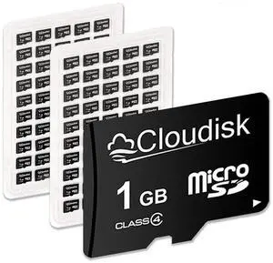 Cloudisk Pack of 100 Micro SD Card 1GB Flash Memory Card C4 (1GB)