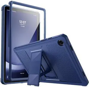 MoKo Case Fit Galaxy Tab A9 Plus 11-Inch 2023 (SM-X210/X216/X218), Shockproof Full Body Rugged Stand Back Cover Built-in Screen Protector Fit Galaxy Tab A9+ 11" 2023, Sea Blue