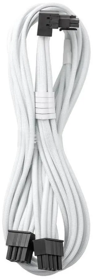 CableMod C-Series Pro ModFlex Sleeved 12V-2x6 12VHPWR 90° StealthSense PCIe Cable for Corsair Type 4 / Type 3 - Variant B (White, 16-pin to Dual 8-pin, 60cm)