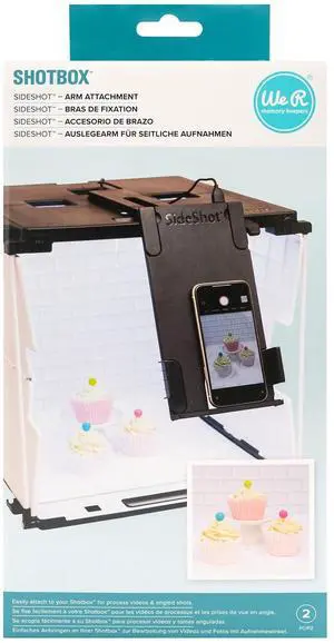 We R Memory Keepers Shotbox Sideshot Camera Attatchment Tool, Create Professional Content from Home, for Overhead Shots, Angle Shots, and Process Videos, Photo Studio, Camera Equipment, Scrapbooking