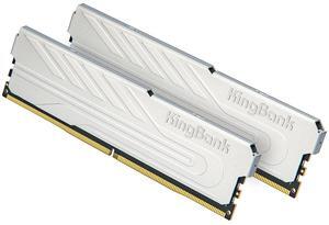 KingBank Computer Desktop Memory Ram DDR4 16GB(2x8GB) 3600MHZ CL18 1.35V XMP2.0 Overclocking with Heatsink for PC Gaming/Office/PS,Silver