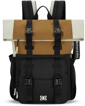 Sherpani Sedona, Travel Backpack Purse, Laptop Backpack, Recycled Nylon Backpack, Fits 15 Inch Laptop (Elmwood)