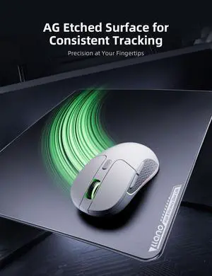 llano Glass Gaming Mousepad, Hard Mouse Pad, Mouse Mat Small Size 13.8" x 11.8", Smooth AG Micro-Etched Surface for Precision and Speed, Anti-Slip Rubber Base, Dirt and Scratch-Resistant, Black