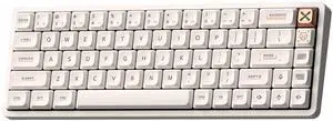 IQUNIX Magi65 Low Profile Mechanical Keyboard Wireless 65% Keyboard Ultra Slim for Creamy Typing, Hot Swappable, RGB Backlit, PBT Keycaps, Aluminum Case, BT/2.4G/USB-C, for Mac/Windows (Ochre White)