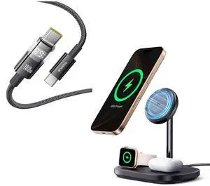 Baseus USB C Cable 100W Qi2 Certified 15W Wireless Charger