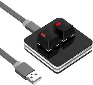 Geekria RGB Meeting Mute Controller Compatible with Windows Zoom App, Mute/Unmute Microphone Audio, Stop/Start Video, Mechanical Keyboard Buttons for Online Classroom, Conference (Black)