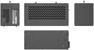 TREBLEET Compact eGPU Enclosure Compatible with Thunderbolt 3/4 USB4 40Gbps External GPU Dock Station with 600W PSU, Full Aluminum Chassis, NVIDIA/AMD PCIe Support, PD 85W Charging Support
