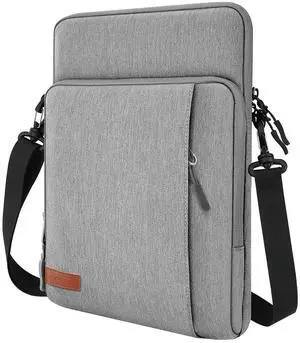 MoKo 12.9 Inch Tablet Sleeve Bag Carrying Case with Pockets Fits iPad Pro 12.9 M2 2022/2021/2020, Surface Laptop Go 12.4", Galaxy Tab S8+/S9+ 12.4" 2022/2023, Light Gray