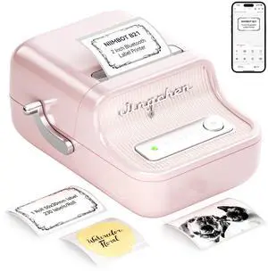 NIIMBOT B21 Label Maker, Inkless Bluetooth Label Printer, 2 Inch Portable Thermal Sticker Machine for Small Business,Marson Jar, Logo, Clothing, Mailing, Candles & Jewelry, Ideal for Gifting, (Pink)