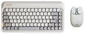 LOFREE Zero ARTZ Mechanical Keyboard with Terrazzo Mouse, 75% Rechargeable Hot-swappable Keyboards with 3 Types Connection for Windows, Mac OS, Linear Switches/Terrazzo Grey