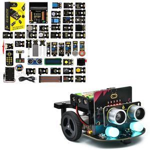 KEYESTUDIO 45 Sensors Starter Kit + Micro:bit V2 Robot Car