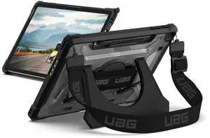 URBAN ARMOR GEAR UAG Designed for Microsoft Surface Pro 1st Edition 12" Case - Rugged Protective Cover with Multi-Angle Built-in Kickstand Pen Holder Hand Strap & Shoulder Strap, Plasma Ice/Black