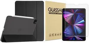 ProCase iPad Pro 11 Case 2021 2020 2018 Slim Stand Hard Back Case Bundle with Matte Screen Protector for iPad Pro 11 Inch 2021/2020 / 2018