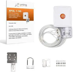 Poynting XPOL-1-5G Hotspot Omnidirectional Antenna | 4X4 MIMO | 617-3800 MHz | 4G/LTE 5G | 3.5dBi | SMA (M)