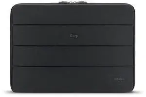 Solo New York Laptop Bag Sleeve for Women & Men - Travel Case for Computer & Tablet, Fits up to 15.6" Laptops, Fully Padded, Lightweight Construction, Durable Zippers - Bond, Black