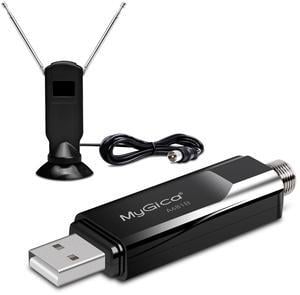 Mygica A681B USB 2.0 TV Tuner Card, ATSC HD Digital External HDTV Tuner Stick Dongle Adapter for Windows PC Computer + Laptop + Android TV - Black