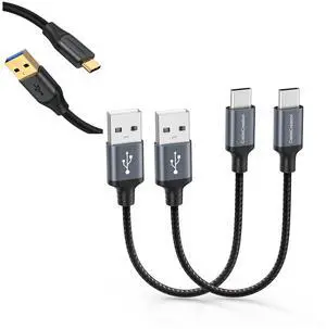 CableCreation Bundle - 2 Items USB C to USB A Data Cable 5FT + 6 inch USB C Cable Short 2pack