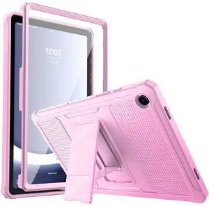 MoKo Case Fit Galaxy Tab A9 Plus 11-Inch 2023 (SM-X210/X216/X218), Shockproof Full Body Rugged Stand Back Cover Built-in Screen Protector Fit Galaxy Tab A9+ 11" 2023, Flowers Pink