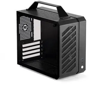 Mechanic Master C26 Desktop Portable Mini MATX Case with Handle | 13.2L | SFX PSU Compatible | MATX Motherboard | 310mm GPU | 135mm Air Cooling (Elegant Black)