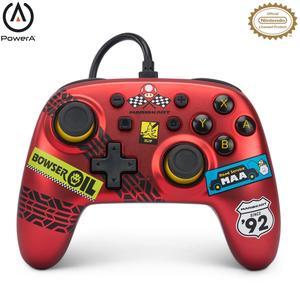 PowerA Nano Wired Controller for Nintendo Switch - Mario Kart: Racer Red, Nintendo Switch - OLED Model, Gamepad, game controller, Compact, Smaller, Portable