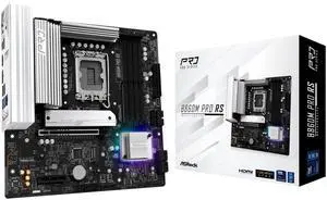 ASRock B860M Pro RS Intel Core Ultra B860 DDR5 8666 MHz 256GB M.2 LGA1851 Micro ATX Motherboard SATA3 6.0 Gb/s PCIe 5.0 BIOS Flashback