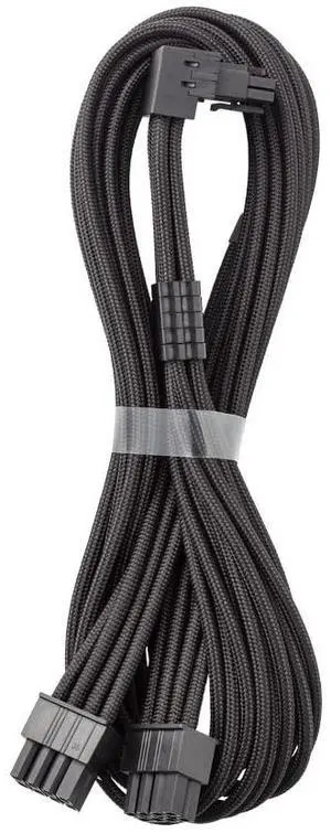CableMod RT-Series Pro ModFlex Sleeved 12V-2x6 12VHPWR 90° StealthSense PCIe Cable for ASUS/Seasonic/Phanteks (Variant B, Black)