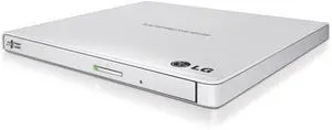 LG Electronics USB 3.0 Compatible Super-Multi Slim Portable DVD+/-RW External Drive for PC Windows, Linux, Mac OS with M-DISC support GP65NW60 (White)