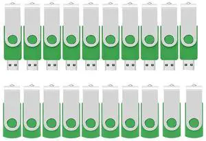 ABLAZE 1GB USB Flash Drive 50 Pack, USB 2.0 Thumb Drives Bulk Memory Sticks Pendrives 50PCS (Green)