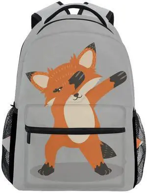 ALAZA Fox Dub Dancing Sign Fun Stylish Large Backpack Personalized Laptop iPad Tablet Travel School Bag with Multiple Pockets for Men Women College