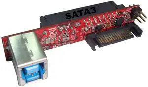 Ableconn IUSB3SA6G SATA III/SATA II Drive to USB 3.0 Type-B (F) Mini Vertical Adapter