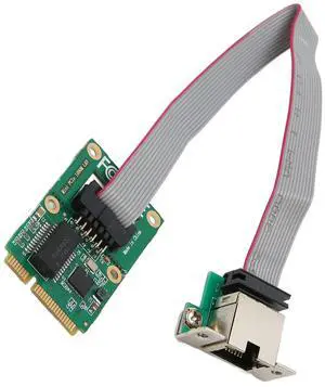 2.5 Gigabit Ethernet Mini PCI E Network Controller , PCI Express 10/100 / 1000 Mbps RJ45 LAN NIC Adapter Converter for Desktop Computer