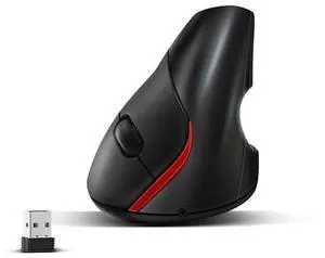 Vertical Mouse Wireless Computer Mice USB Charging Mode Ergonomics PC Laptop Office Protect Wrist Black