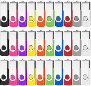 AreTop 256MB Flash Drive 100 Pack, Bulk USB 2.0 Memory Stick Thumb Drives(256MB 100 PCS, Mix Color)