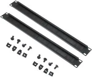 BOSHCHEN 1U Brush Panel (2 Pack) 19 inch Rackmount Strip Cable Management Spacer for Network Server Rack Cabinet Enclosure - High Density Filler (Increased Airflow - Decreased Dust Acumulation)