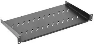 Braveyczc 1U Server Rack Shelf Rack Mount Tray 10" Deep for 19" Network Cabinet and Equipment Rack Universal Vented Rackmount Shelf Mounting Tray -1U,10" Deep,Weight Capacity 50lb,Black
