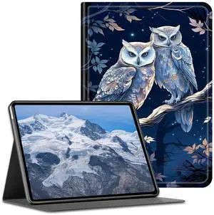 BFDHGQZC Case for 10.1"  Fire HD 10 Tablet (13th Generation, 2023 Release),Shockproof Fold Stand Protive Cover with Auto Wake/Sleep,Owls on Branch