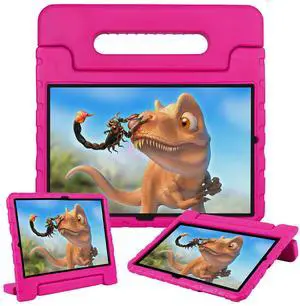 BILLISGOVA Case for Samsung Galaxy Tab S7 FE/S7 Plus/S8 Plus with Pencil Holder and Anti-Slip Handle, New 12.4" Super Protection Cover for 2022 Tab S8+/2021 Tab S7 FE/2020 S7+ Rose Red