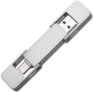 CCSYCOMCN 128GB USB C Flash Drive,Read Speed up to 550MB/s,USB3.2 Gen2+Type C Dual Port Solid State Thumb Drive,Memory Stick for iPhone 15,16 Series/MacBook/Android Phone/Audio(1 Silver